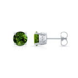 Simple 1.00ct. Green Tourmaline Studs