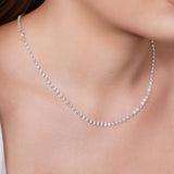 15 Carat Floating Lab Diamond Necklace showcasing 107 lab-created diamonds for an elegant, modern look.