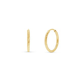 Textured Gold Endless Hoop Earrings
