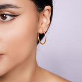 Textured Gold Endless Hoop Earrings