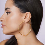 Textured Gold Endless Hoop Earrings