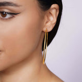 Textured Gold Endless Hoop Earrings