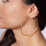 Textured Gold Endless Hoop Earrings