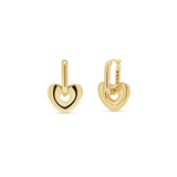 Gold Heart Shape Earrings