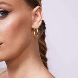 Diamond Cut Gold Hoop Earrings