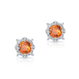 1.00ct. Unique Halo Citrine Studs