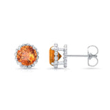 1.00ct. Citrine Studs