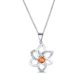 Citrine Flower Necklace