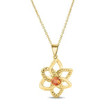 Citrine Flower Necklace