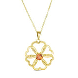 Citrine Intertwined Hearts Necklace
