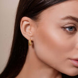 Grooved Gold Earrings