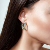 Diamond Cut Gold Ball Earrings