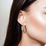 Diamond Cut Gold Ball Earrings