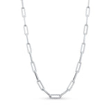 Lightweight Gold Paper Clip Chain
