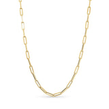 Lightweight Gold Paper Clip Chain