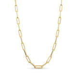 Lightweight Gold Paper Clip Chain