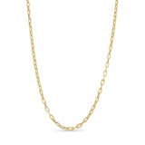 Lightweight Gold Paper Clip Chain