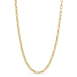 Lightweight Gold Paper Clip Chain