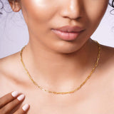 Lightweight Gold Paper Clip Chain