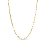 Lightweight Gold Paper Clip Chain