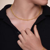 Men's Lightweight Wheat Gold Chain