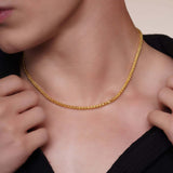 Men's Lightweight Wheat Gold Chain