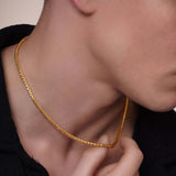Men's Lightweight Wheat Gold Chain