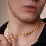 Men's Lightweight Wheat Gold Chain