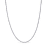 Men's White Gold Miami Cuban Chain showcasing a bold and stylish design in 14k solid white gold.