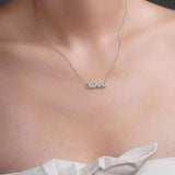 Gold Puffed Love Necklace