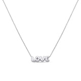 Gold Puffed Love Necklace