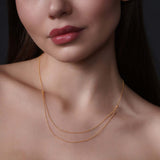 Layered Beaded Gold Chain