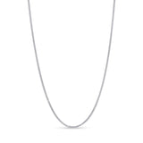 Diamond Cut Franco Chain in 14k solid white gold, showcasing its sparkling diamond-cut facets.