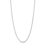 Diamond Cut Franco Chain made of 14k white gold, featuring sparkling diamond-cut facets.