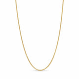 Diamond Cut Franco Chain in 14k solid yellow gold, featuring sparkling diamond-cut facets, available in various thicknesses.