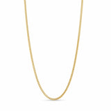 Diamond Cut Franco Chain in solid yellow gold, showcasing its sparkling diamond-cut facets and elegant design.