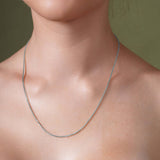 Franco Gold Chain displayed on a model, showcasing its sleek design and comfortable fit.