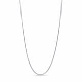 Franco Gold Chain in 14k solid white gold with sleek, flat V-shaped links, 20 inches long.