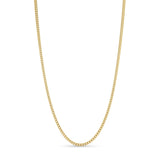 Franco Gold Chain featuring sleek, interlocking V-shaped links in solid yellow gold.