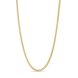 Franco Gold Chain 20-inch in 14k solid yellow gold, featuring sleek interlocking V-shaped links.