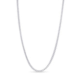 Men's Franco Gold Chain in sleek white gold, showcasing durable V-shaped links and a bold design.
