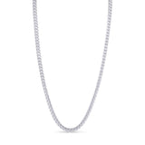 Men's Franco Gold Chain in white gold featuring sleek V-shaped links for bold style and versatility.