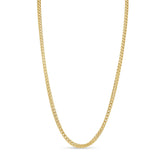 Men's Franco Gold Chain in 14k solid yellow gold featuring strong V-shaped links and sleek design.