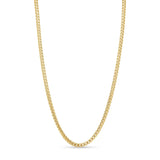Men's Diamond Cut Franco Gold Chain in shiny yellow gold, showcasing a sleek and durable design for any occasion.