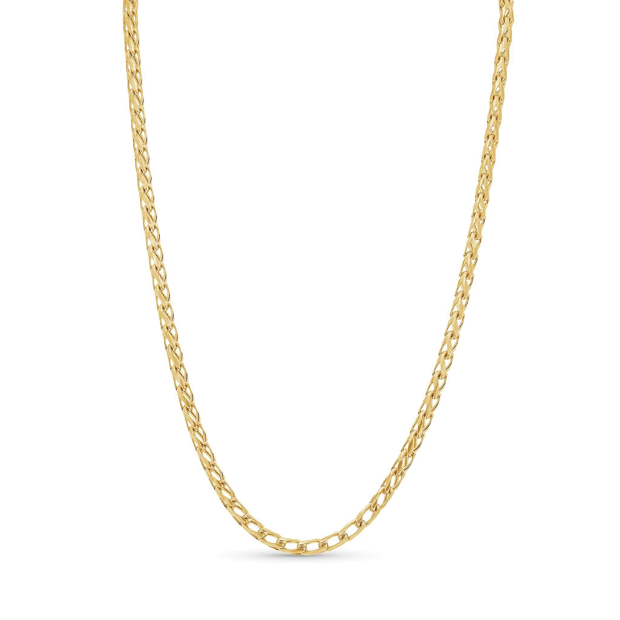 Men's Open Franco Gold Chain showcasing a polished 14k gold design with a classic Franco link.