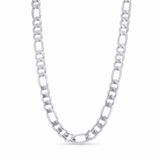 Men's Figaro White Gold Chain