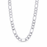 Men's Figaro White Gold Chain