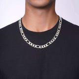 Men's Figaro White Gold Chain