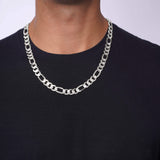 Men's Figaro White Gold Chain