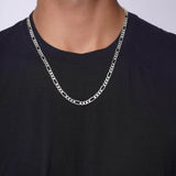 Men's Figaro White Gold Chain
